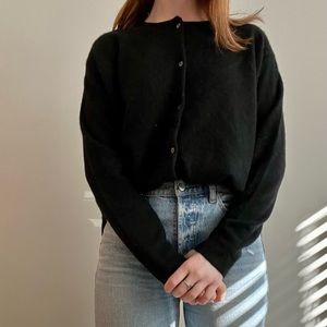 Black Cashmere Cardigan